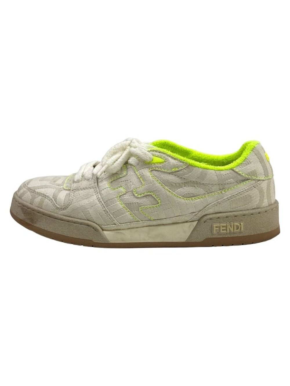 Fendi Sneakers Light Gray Yellow Green 8